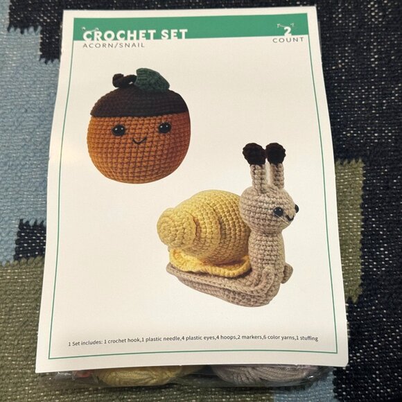 Bullseye's Playground™ Amigurumi2ct Crochet Set Kit: Acorn/Snail - Picture 6 of 11